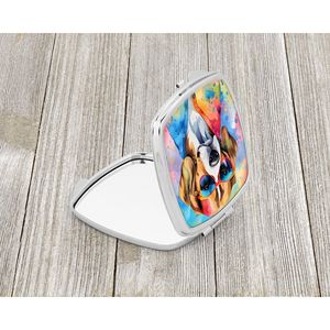Espejo de maquillaje de mano plegable compacto Beagle Hippie Dawg, espejo decorativo de viaje portátil para mujeres y niñas, Ideas de regalo de bolsillo - Product Image 2