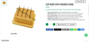 Juego de fresas de copa de 12 piezas con vástago de 3/32 y soporte de madera, kit de herramientas para engastar piedras en joyería |   N.° de artículo GS-30D - Product Image 2