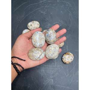 Piedra de Palma de Ágata de Leche Dendrítica Natural, 35×45×15 mm, Ágata Dendrítica Pulida, Piedra Curativa de Mano - Product Image 2