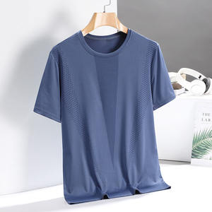 Camiseta Deportiva de Manga Corta para Hombre, Diseño Personalizado con Logotipo OEM, Secado Rápido, Seda de Hielo, Verano, Corte Regular, 220 Gramos, Lisa - Product Image 6