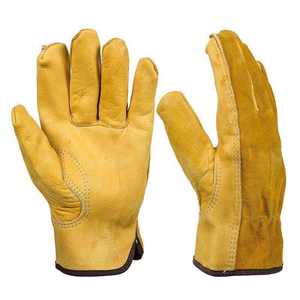 Gants de travail de sécurité mécaniques unisexes en cuir de vachette suédé haute visibilité, personnalisables avec logo, vente en gros 2026, Bruxelles - Product Image 5