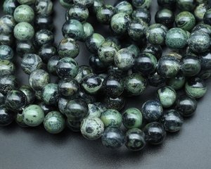Lot en gros de perles de pierres précieuses naturelles en jaspe vert, rondes, facettées, calibrées, non traitées et certifiées pour la joaillerie - Product Image 5