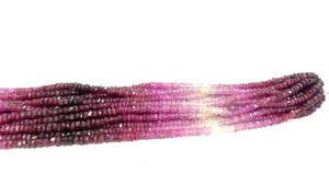 Cuentas de Rubí Natural en Forma de Rondelle, Cuentas de Rubí Facetadas de 3.5mm, Cuentas de Rubí Sombreadas, Hilo de 15 Pulgadas, Precio al por Mayor - Product Image 2