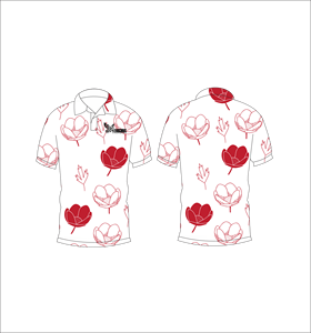 เสื้อโปโลลายกุหลาบ พิมพ์ลายตามสั่ง เสื้อกอล์ฟแขนสั้น เสื้อผ้ากีฬาทีมลำลอง - Product Image 1