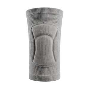 Genouillère tricotée avec protection antichoc pour le volley-ball, unisexe, à enfiler, toutes saisons, grise, genouillère de compression - Product Image 2