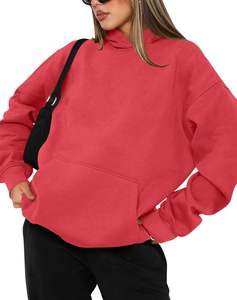 Sweat à capuche tricoté pour femme, coupe confortable, doublure polaire douce et chaude, texture lisse, idéal pour l'extérieur, design moderne, extensibilité douce - Product Image 3