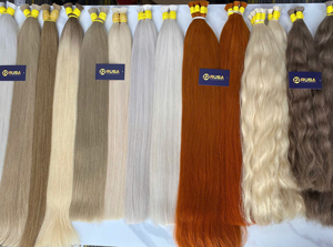 Extensions de cheveux naturels vierges vietnamiens Rusa en vrac, mèches lisses et soyeuses, trame simple, pour tissage, couleurs de salon - Product Image 3