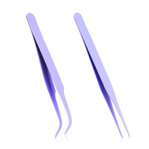 Pinces à cils personnalisées pour équipement de studio de beauté, pinces à cils antistatiques en acier inoxydable pour extensions - Product Image 1