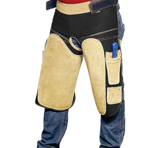 Premium Quality Leather Chaps for Horse Riding Western Style Professional Leather Chaps Elasticated Horse Riding Farrier Chaps - Product Image 6