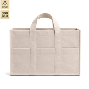 <b>10</b> Ounce Cotton Canvas Promotional Shopping Tote Bag Promotional Shopping 34x21x9 cm Custom Logo Wholesale OEM Model SS435-PL - Product Image 2