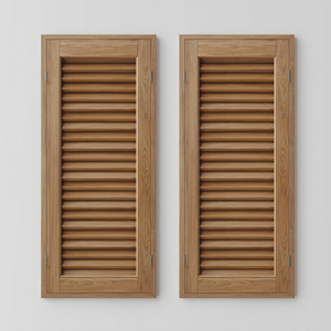 Luxury Solid Wood Louver Doors Contemporary Shutter Door <b>Panels</b> for Bedrooms Wardrobes and Home Interiors - Product Image 1