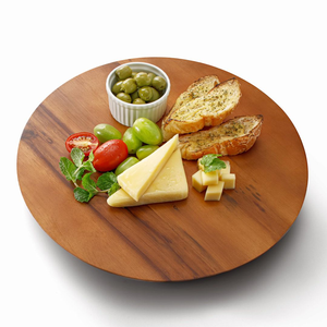 Plateau de service rotatif en bois d'acacia de qualité supérieure pour l'organisation de table, les collations, les chocolats et les gâteaux, par blossom craft india - Product Image 5