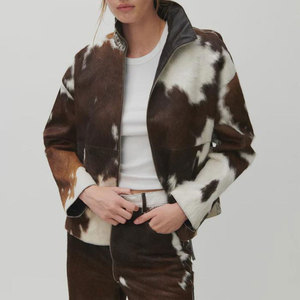 Chaqueta de Cuero Vacuno Premium con Pelo, Acabado Natural, Material Suave y Cómodo, Prenda Exterior Duradera y Elegante, Ideal para Todas las Estaciones - Product Image 1