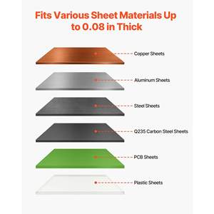 Outil de coupe de plaques métalliques robuste, cisaille manuelle à guillotine de 12 pouces, cadre solide, coupe de haute précision pour cartes de circuits imprimés - Product Image 6