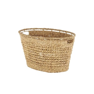 Panier de rangement artisanal vietnamien pour les espaces de vie modernes, panier de rangement naturel soigneusement tissé à la main Viettimecraft - Product Image 1
