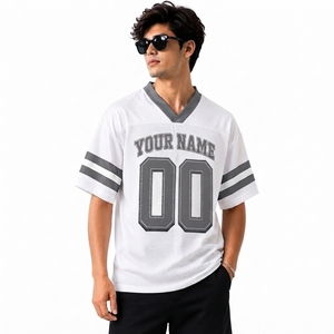 Ready Stock Custom Football Team Jersey Premium 100% Polyester V-neck <b>Short</b> Sleeve Unisex OEM Service - Product Image 4