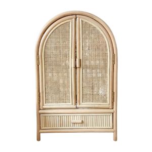 Handmade Rattan Doll Clothing Rack Minimalist Frame Design <b>Miniature</b> Stand Sustainable Boho Kids Toy Room Organizer Decor - Product Image 1