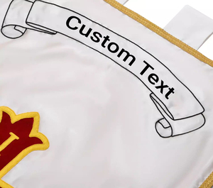 Bandera Masónica Personalizada Bordada, Estandarte de Comandancia con Flecos, Insignia Colgante para Eventos y Regalia - Product Image 2