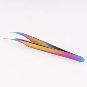 แหนบติดขนตา Diamond Grip Lash Tweezers แบรนด์ส่วนตัว ผลิตจากสแตนเลส ปลายหยักละเอียด ทนทาน มุม 45/90 องศา แบบด้าน สำหรับต่อขนตาแบบวอลลุ่ม - Product Image 5
