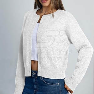 Cárdigan de Mujer, Tejido Suave, Estilo con Botones, Informal, para Uso Diario, Atuendo de Invierno a la Moda - Product Image 5