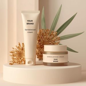 Crema Hidratante Suave de Sándalo, Suministro al por Mayor para Uso en Salones de Belleza, Cuidado de la Piel, Fórmula de Marca Privada, Tubo de 80 ml, Alta Calidad - Product Image 4