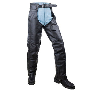 Meilleures ventes : Chaps en cuir semi-rigide pour hommes, légers, style western, pour l'équitation professionnelle, avec impression de logo personnalisé - Product Image 3