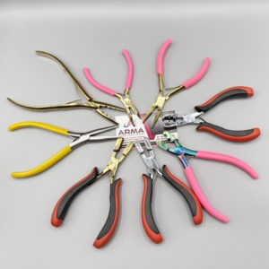 Pinzas Profesionales de Acero Inoxidable para Extensiones de Cabello, Pinzas Planas de Fusión con 3 Orificios y Punta Serrada, Herramienta Multifunción de Grado Quirúrgico - Product Image 6