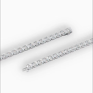 Luxury 14K Gold Lab Grown Diamond Tennis <b>Bracelet</b> | Round Four Prong Link 7 Inch | IGI Certified Elegant Gift Women's Jewelry - Product Image 4
