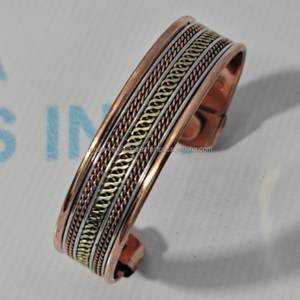 Pulsera Magnética de Cobre y Latón Auténtica, Moderna, Espiritual, Ecológica, Hecha a Mano, para Equilibrio de la Circulación y Músculos - Product Image 5