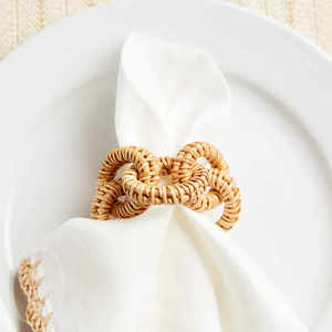 Tradebyd Luxury Rattan Napkin Rings Handmade <b>Rustic</b> <b>Dining</b> Accessories for <b>Farmhouse</b> <b>Table</b> Decor - Product Image 1