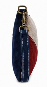Wholesale Summer Women's Color Block Suede Crossbody Bag Metallic Panel Shoulder Sling <b>Purse</b> Fashion <b>ZIP</b> Closure Custom - Product Image 2