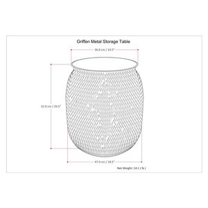 Tavolino d'Appoggio in Metallo Argento Anticato con Griffa, Elegante Arredamento per Soggiorno - Product Image 6