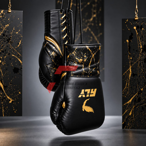Guantes de Boxeo Personalizados con Diseño de Fábrica, Super Lace, de Cuero de la Mejor Calidad, Profesionales para Adultos, para Kickboxing - Product Image 1