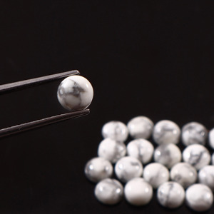 Cabochon rond en howlite blanche naturelle de qualité supérieure 5x5 MM, pierre précieuse en vrac pour la fabrication de bijoux, bagues, pendentifs, boucles d'oreilles, bracelets, et la lithothérapie - Product Image 6