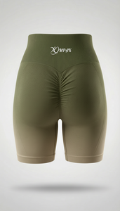 กางเกงขาสั้นโยคะไร้ตะเข็บสำหรับออกกำลังกาย ยกกระชับสะโพก เอวสูง ระบายอากาศได้ดี เหมาะสำหรับออกกำลังกายและสวมใส่ลำลอง - Product Image 5