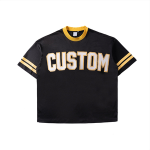 260 Gsm Heavyweight Oversized Cropped <b>Tshirts</b> for Men Mesh Fabric Hommes Custom Graphic Cotton Drop - Product Image 1