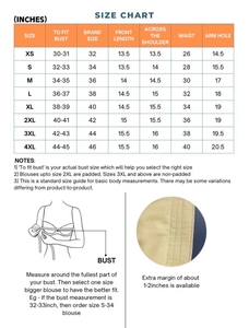 Choli en soie brute KV prêt-à-porter à col en V, infroissable et à séchage rapide pour les fêtes - Product Image 3