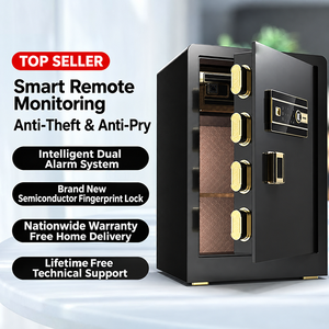 Coffre-fort intelligent avec empreinte digitale, mot de passe, clé, alarme Wi-Fi, porte en acier épaissi, antivol, pour la maison et le bureau, stockage sécurisé des objets de valeur - Product Image 2