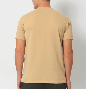 T-shirt décontracté pour homme, col rond, manches courtes, 100% coton, coupe classique, couleur unie - Product Image 5