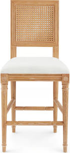 Silla de Comedor Moderna Neoclásica con Acabado en Madera de Roble y Respaldo de Ratán para Comedor o Banquete por NAM HAI - Product Image 6