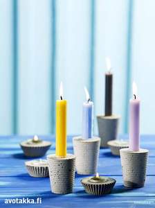 Support de bougie chauffe-plat en béton TCE Premium fait main pour la décoration intérieure, centre de table, hôtel, restaurant, cadeau et aménagement intérieur - Product Image 2