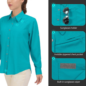 Camisetas de Pesca de Diseño Moderno, Cómodas, Elásticas, Transpirables, de Spandex y Algodón para Mujer - Product Image 6