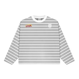 เสื้อยืดแขนยาวคอโอ ทรงปกติ ผ้าฝ้ายถัก 100% สไตล์ลำลอง ใส่ได้ทั้งชายและหญิง พร้อมโลโก้ด้านหน้า - Product Image 1