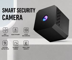 Caméra de sécurité WiFi sans fil HD pour intérieur, <span class=keywords><strong>mini</strong></span> caméra de surveillance avec détection de mouvement, batterie rechargeable - Product Image 4