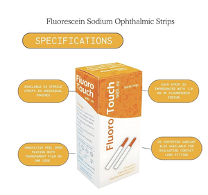 Fluorescein Sodium Diagnostic Strips Steel Sterile Test Strips Manual Ophthalmic Ophthalmology Supplies.. - Product Image 2