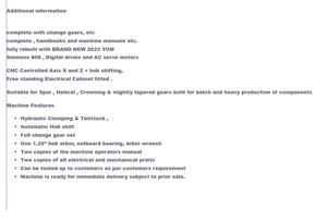 Machine à tailler les engrenages CNC universelle WMW, machine à tailler les engrenages CNC reconditionnée, haute précision, pour la fabrication industrielle d'engrenages - Product Image 5