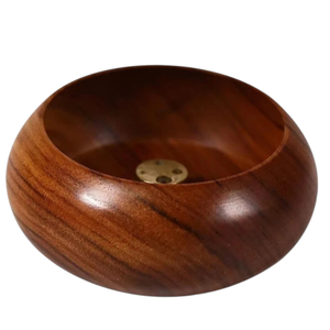 Handmade Wooden Round Bowl Incense Holder| Ash Catcher Decorative Agarbatti Burner for Spiritual Meditation Yoga Home <b>Decoration</b> - Product Image 1