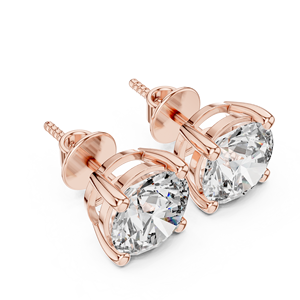 Boucles d'oreilles en or 14 carats avec diamants ronds brillants de 8 mm cultivés en laboratoire, certifiés IGI, couleur E, diamants synthétiques, bijoux tendance pour femmes - Product Image 6