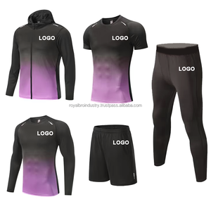 ชุดคลุมท้องมีฮู้ดสำหรับผู้ชายชุดออกกำลังกาย5ชิ้นชุดเสื้อผ้าออกกำลังกาย100% ฤดูหนาวใหม่ - Product Image 1