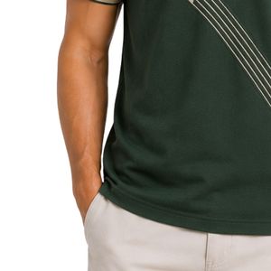 Polo personnalisé vert forêt et beige pour homme, manches courtes, décontracté, pour le golf, OEM, marque privée, respirant, uniforme, vente en gros - Product Image 6